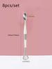 8 Pcs Toothbrush Tongue Scraper Soft Bristle Dental Teeth Brush Bamboo Silicone Gel Eco Friendly Handle Oral Care Cleaning Tools