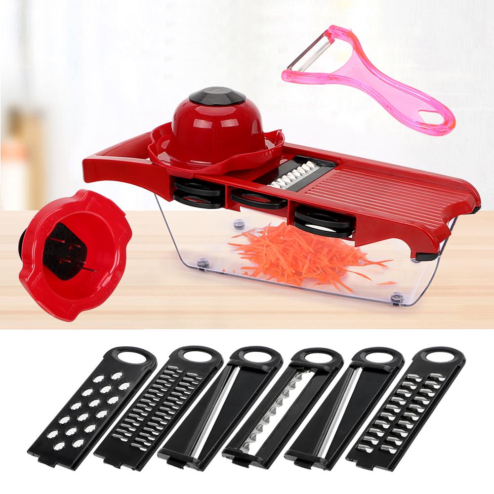 6 Blades Slicer Multi-function Vegetable Mandoline Slicer Kitchen Tools Grater Cooking Tool Sets