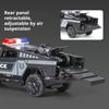 1: 32 Tesla Pickup Truck Police Car Alloy Model Sound And Light Effects Parent-Child Fire Drill Toys Gifts And Ornaments