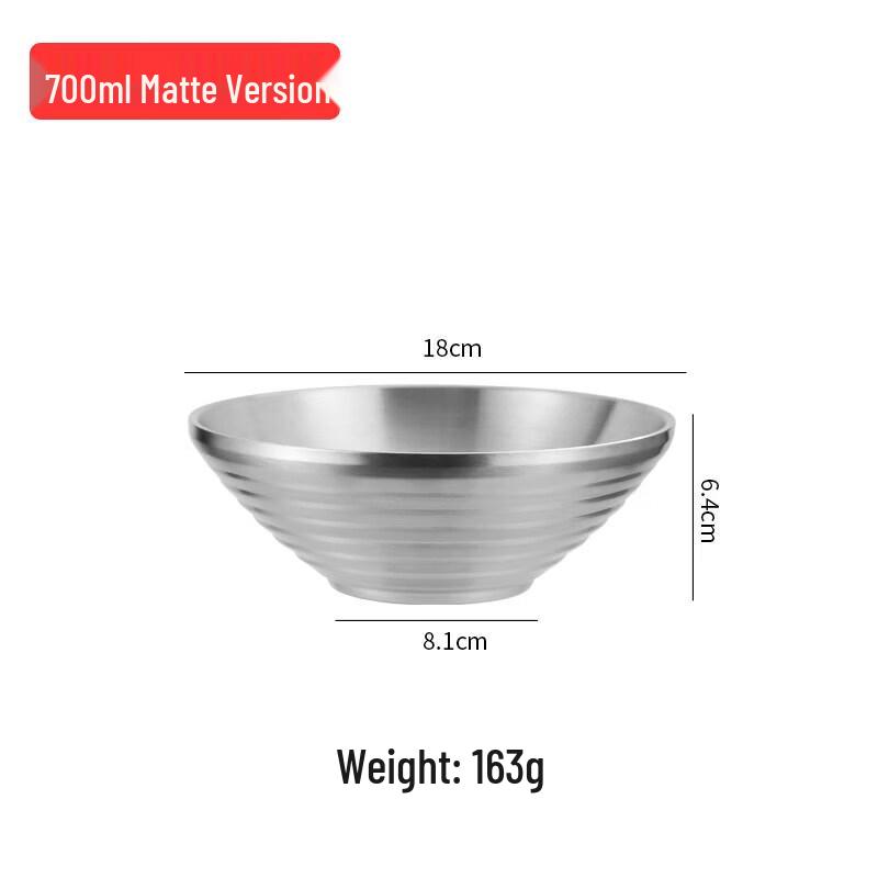304 Stainless Steel Large Soup Noodle Bowl