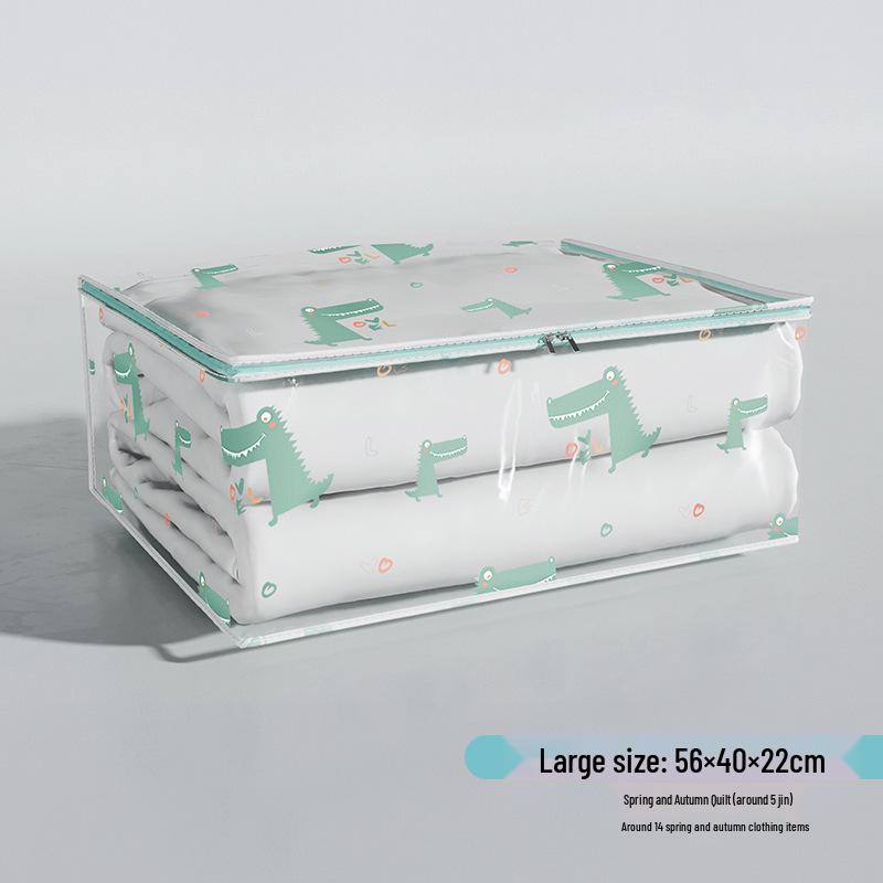 3D Crocodile Print Cotton Quilt Storage Bag - Large, Dustproof, Thickened Design