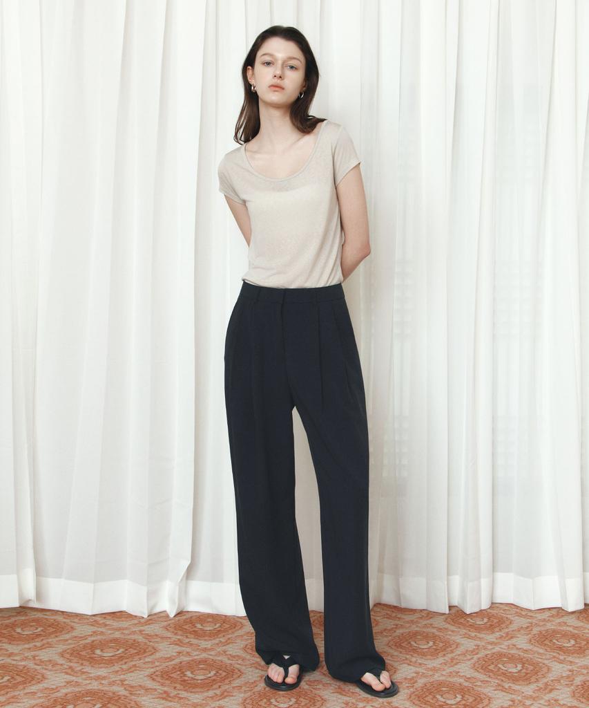 Siyajyu Sipt7205 Breeze Wide Slacks_Black