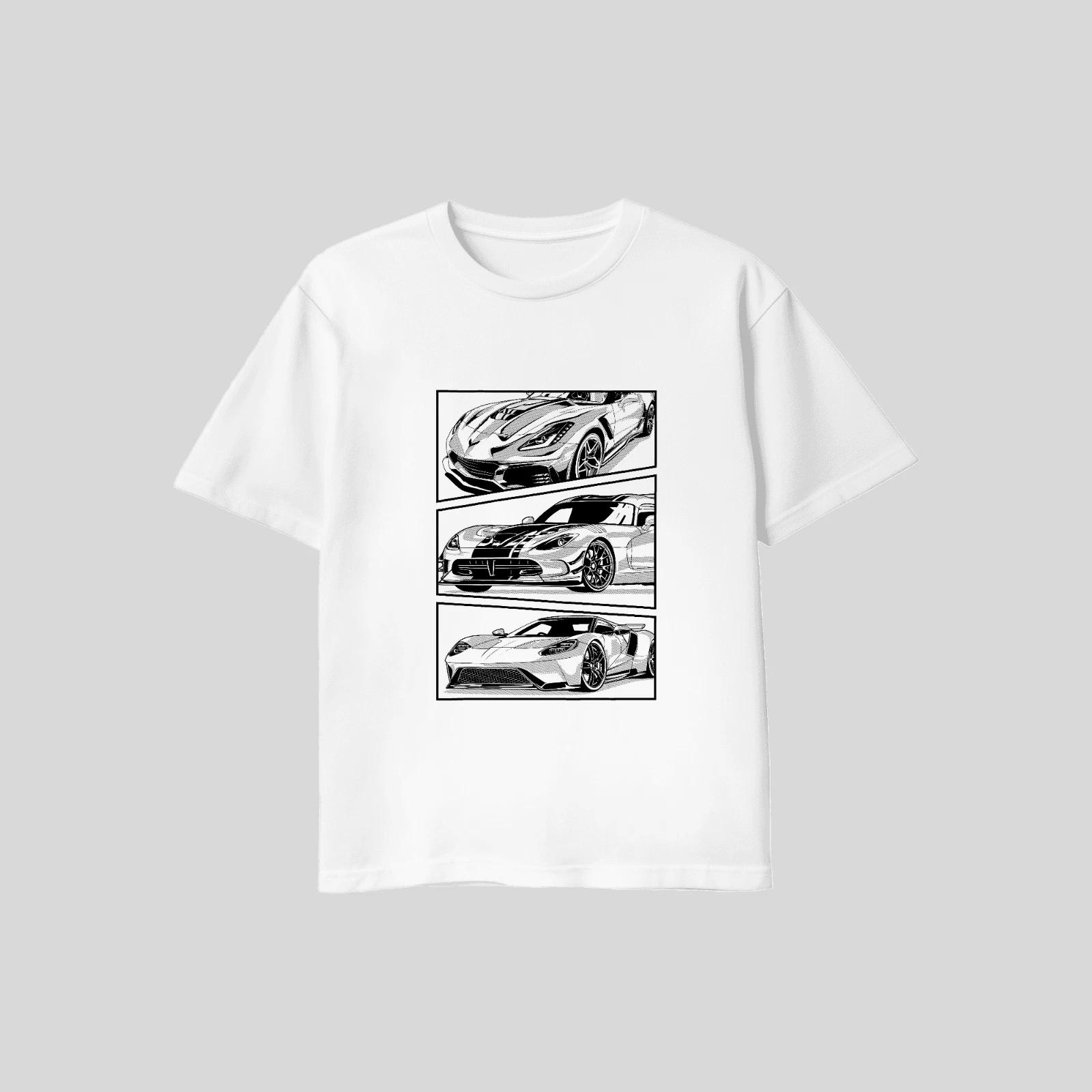 Men s and Women s T-shirts Chevrolet Corvette Ford GT Viper Comic Book XXL
