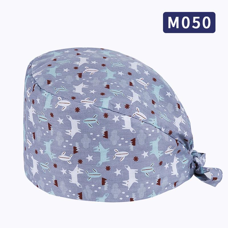Unisex All-Cotton Printed Surgical Cap for Medical and Food Services