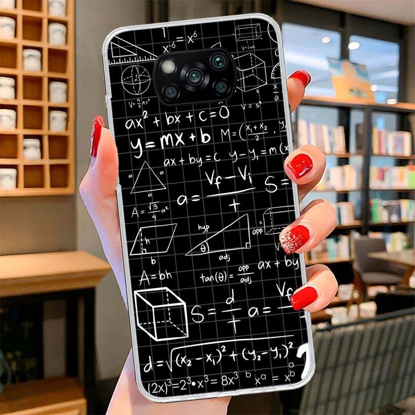 Physics Chemical Mathematics Cover Phone Case For Xiaomi Poco F7 Ultra X7 X6 X5 Pro M7 Redmi 15C 15 13C 13 12C 12 10C 10 9A 9C 9