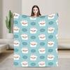 Maneki Nekos Cats Flannel Blanket Winter  Soft Throw Blanket for Girls Boys Outdoor Street Trend Bedspread Sofa Bed Cover