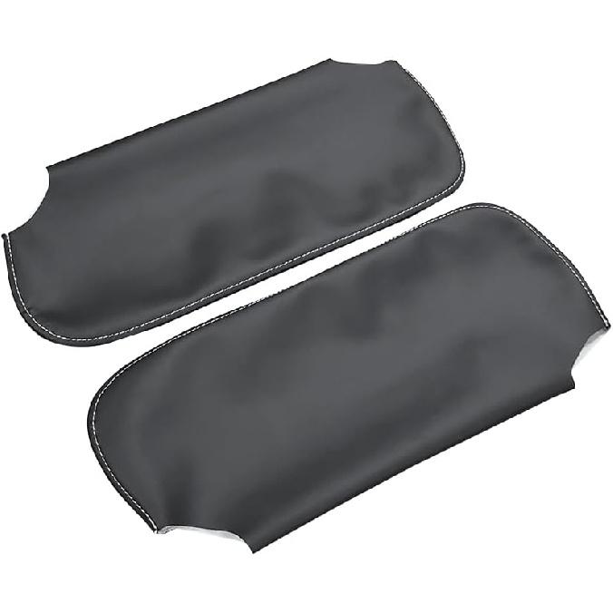 Car Sun Visor Cover, Left and Right Side Sun Visor Skin Pair Black Fits for Chevy Camaro 1993-2002, for Firebird 1993-2002, Microfiber Leather