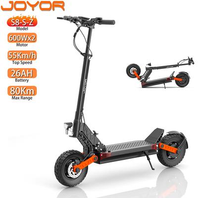 Electric Scooter Adult JOYOR 10" 600Wx2 Motor Electric Scooter Foldable Top Speed 55Km/h 48V 26AH Range 80Km Load 120Kg