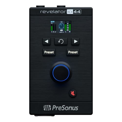 PreSonus Revelator Io44 USB-C Audio Interface for Music Production and Streaming. Features a Built-in Mixer, Easy-to-use Effects Presets, and Studio O