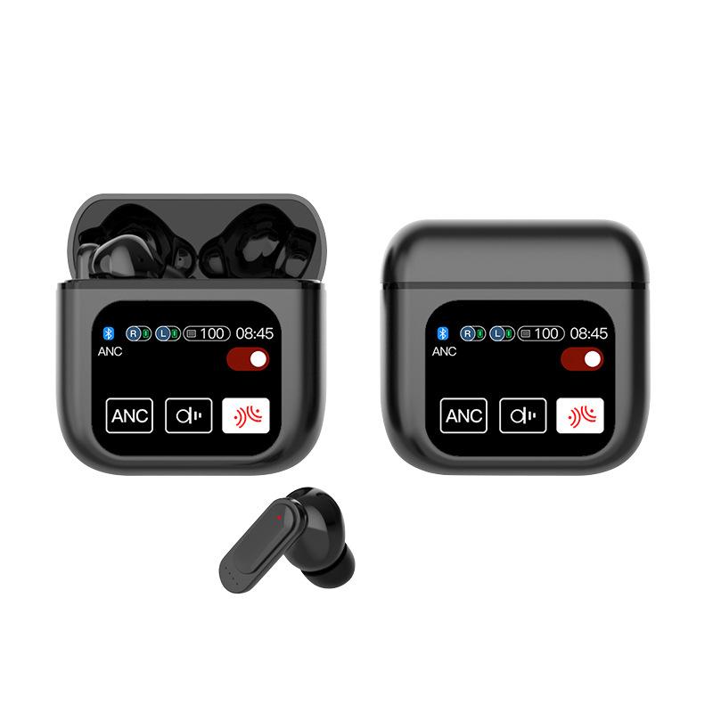 

Новая 1,9-дюймовая беспроводная Bluetooth-гарнитура с цветным экраном и функцией шумоподавления ANC+ENC чёрный