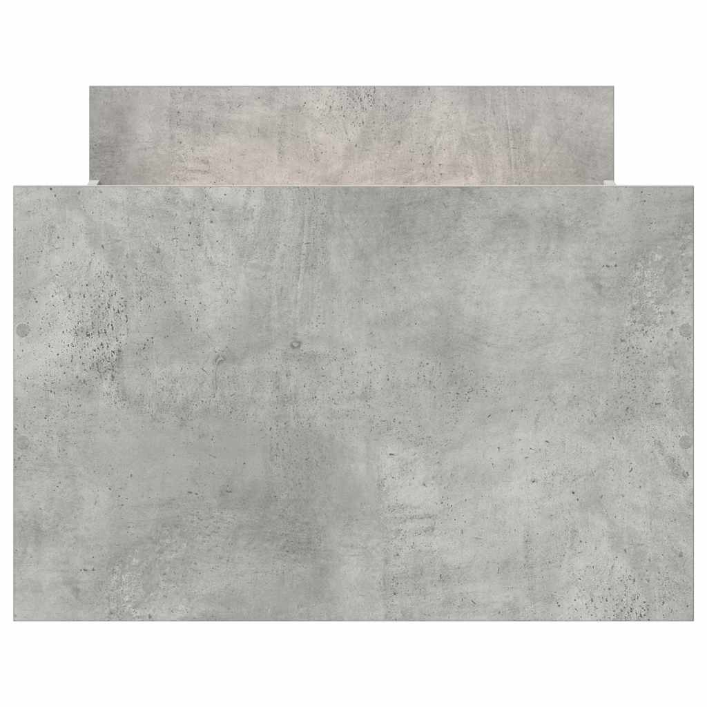 Vidaxl Rama Łóżka Z Wezgłowiem I Zanóżkiem, Szarość Betonu, 75X190 Cm