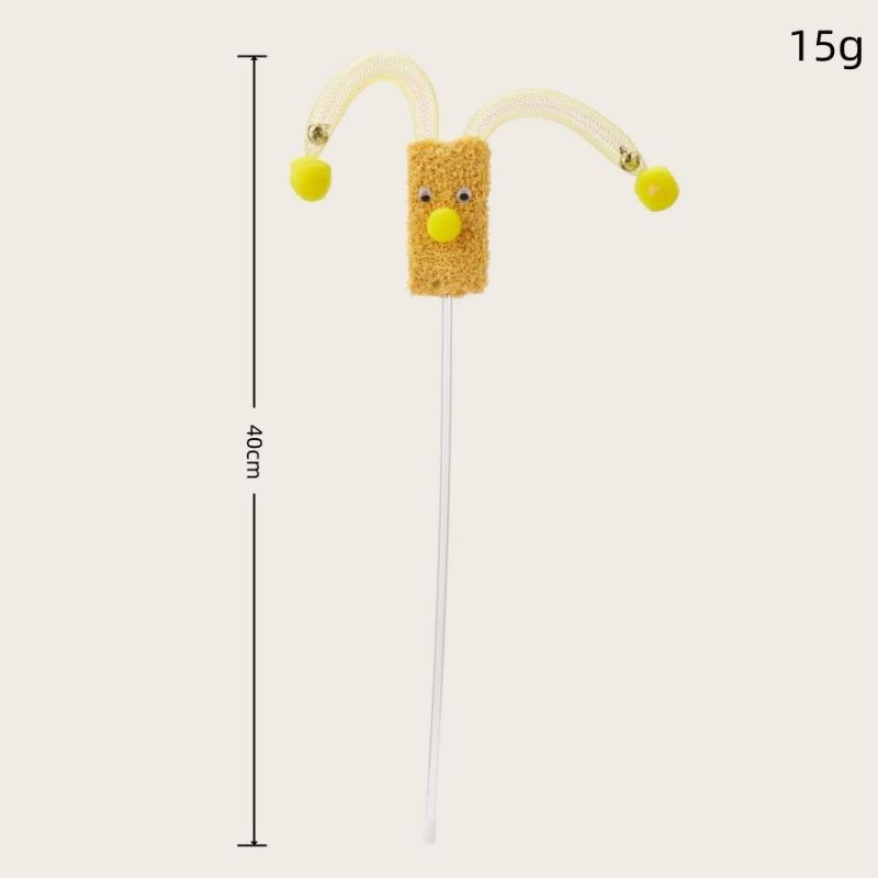 

Новые мультяшные игрушки для кошек в форме клоуна, игрушки для кошек со сменной головой-колокольчиком, саморазвлекательные и интерактивные товары для домашних животных жёлтый