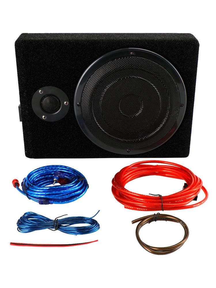 8" 600W Car Subwoofer Under-Seat Amplifier Speaker O Sub Woofer Slim Box US