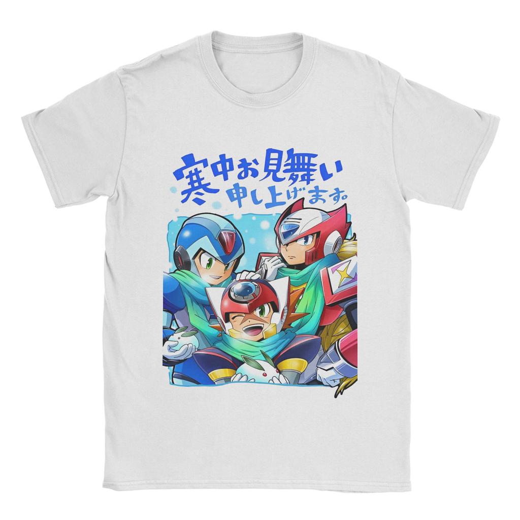 Streetwear Megaman X Zero Art T-Shirt For Men Women O-neck Short Sleeve Tops Shirts  Cotton Summer Clothing