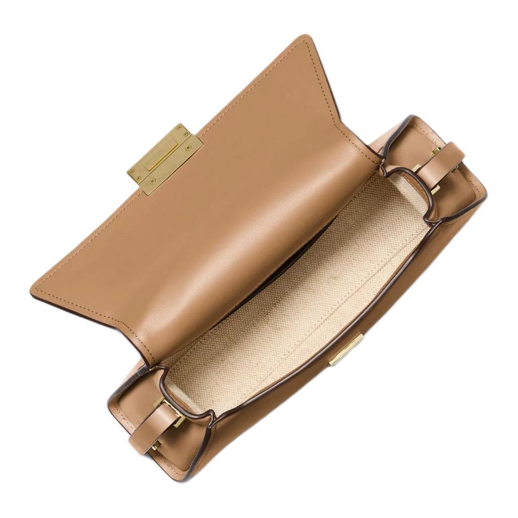 Michael Kors MK Ludlow Gold Metal Hardware Leather Tote Shoulder Bag Medium Women bags Brown 30F4GLNL2L-HUSK