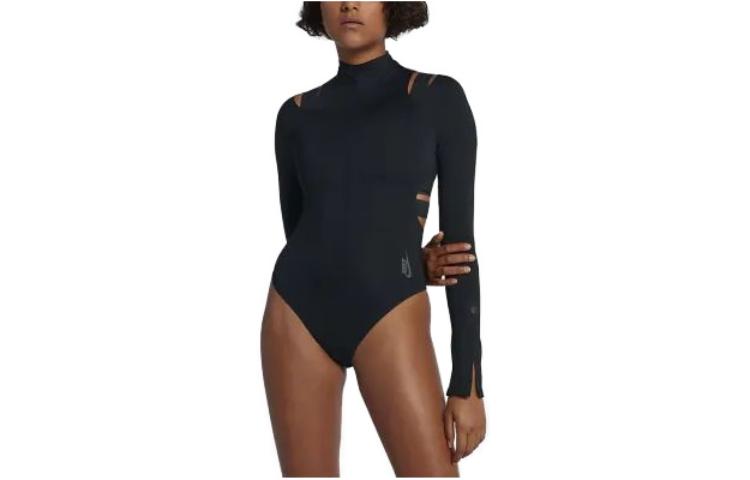 

Nike Bodysuits Women s Black Stand Collar AH7234-010 S
