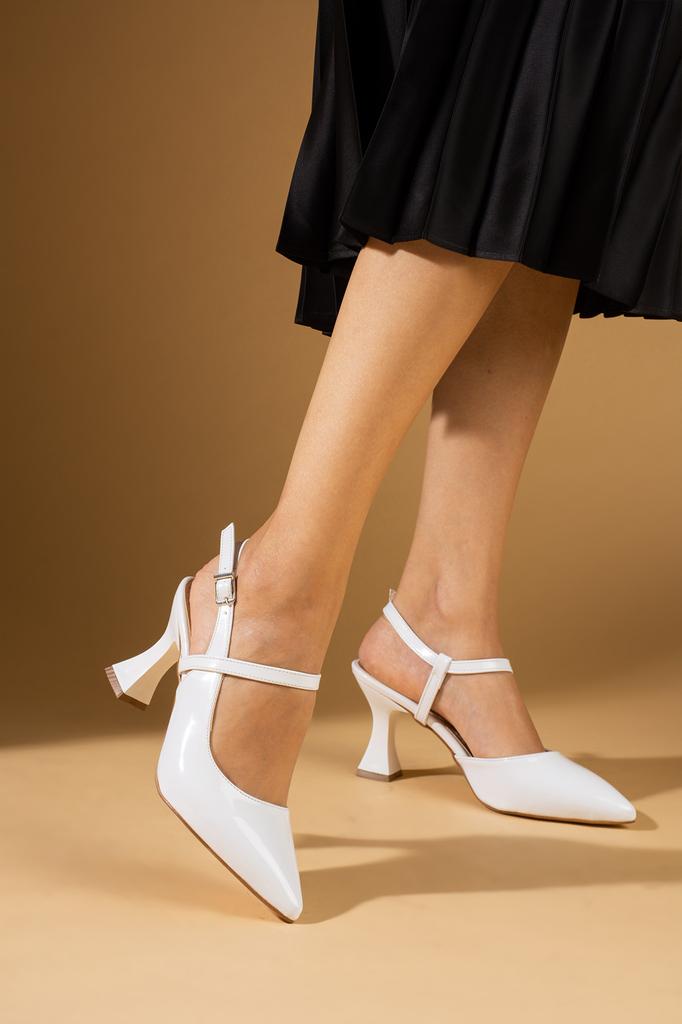 Pointed Toe Heeled Women's Shoes 018-811-24 Patent Leather