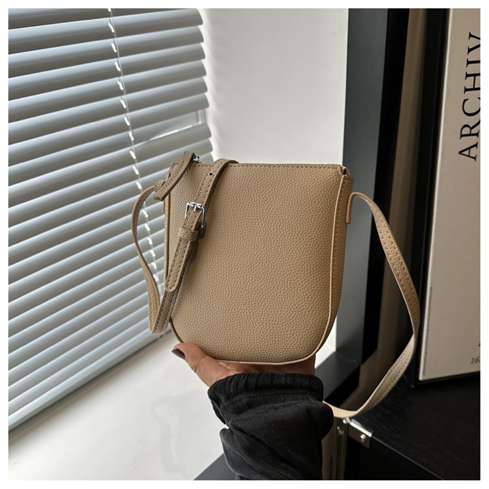 

Сумка через плечо с узором, новая однотонная сумка через плечо на молнии, сумка для телефона из натуральной кожи, женская, новая бежевый