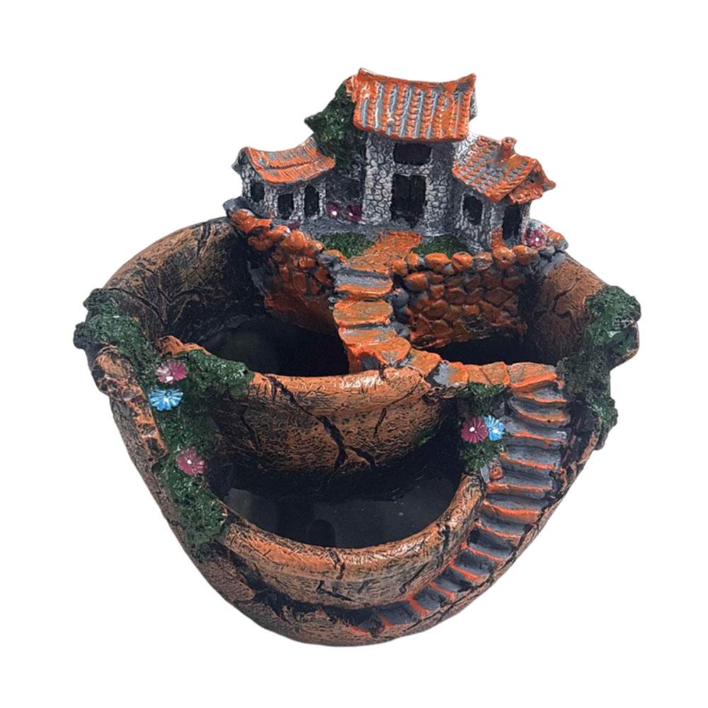 

Succulent Pot Vintage Multi Pot Planter Decorative Succulent Planter Multi-Function Flower Planter Pot Vat Shape for Home Office помаранчевий