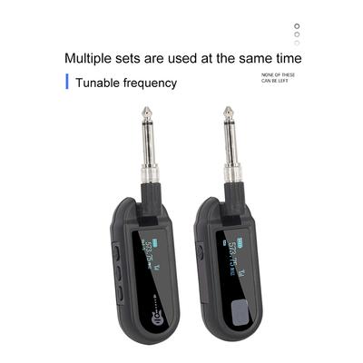 Wireless Guitar System Rechargeable Guitar Transmitter Receiver Set UHF Adjustable Volume for