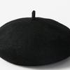 Women Beret French Hat Pure Colour Black Comfortable Costume Accessory for Winter Autumn Black