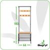 Bambus-Kleiderständer für den Flur Garderobe 66x32x183 Vw2Nb Begryf