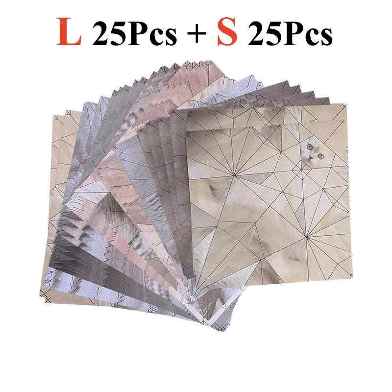 Creative DIY Folding Paper Cats Dogs Origami Paper Handmade DIY Tissue Paper Pets Cat Pup Fun Art Crafts Folding Animal Set