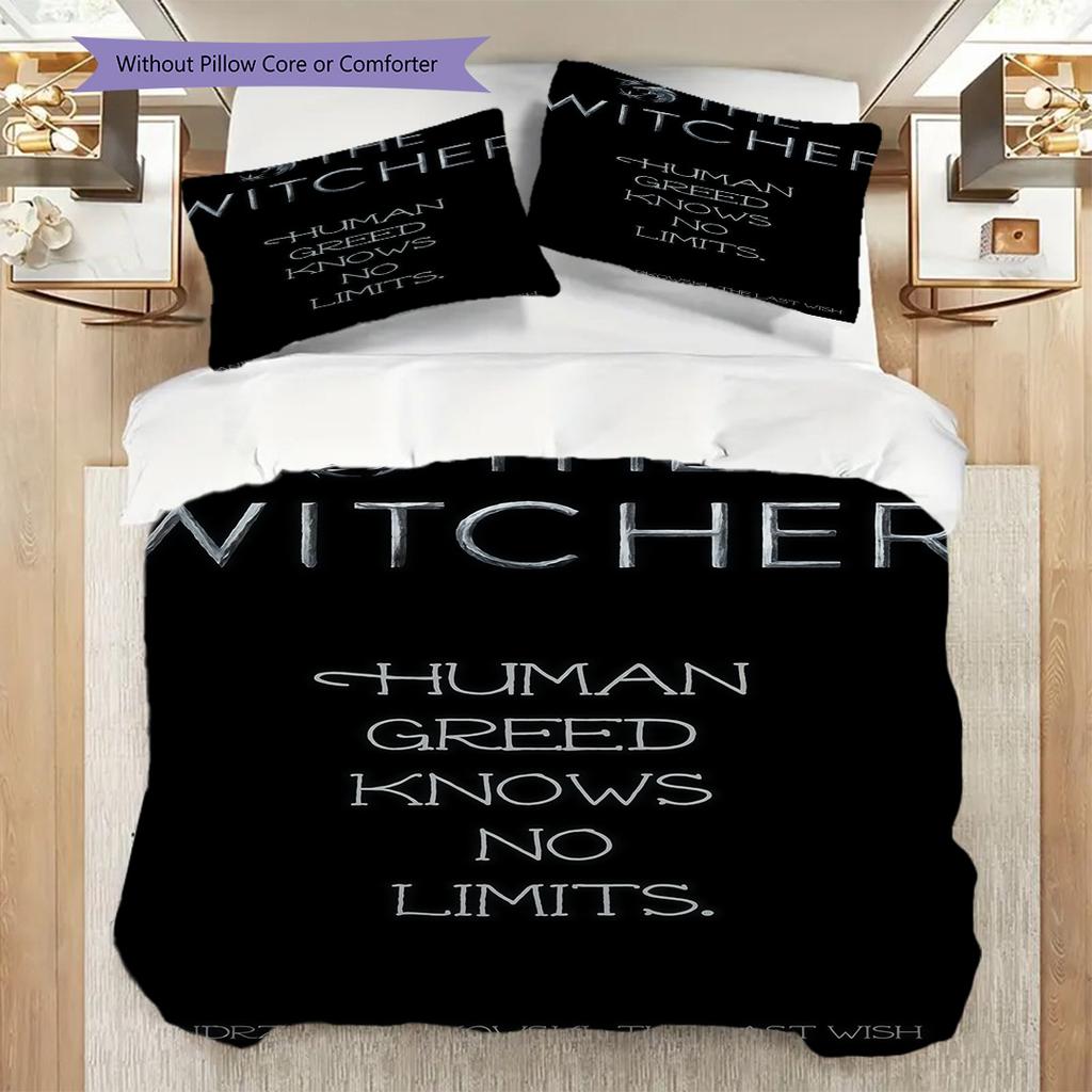 The Witcher Fantasy Adventure Bedding Bedding 1 Duvet Cover 2 Pillowcase Without Core Christmas Birthday Gift Bedding Set