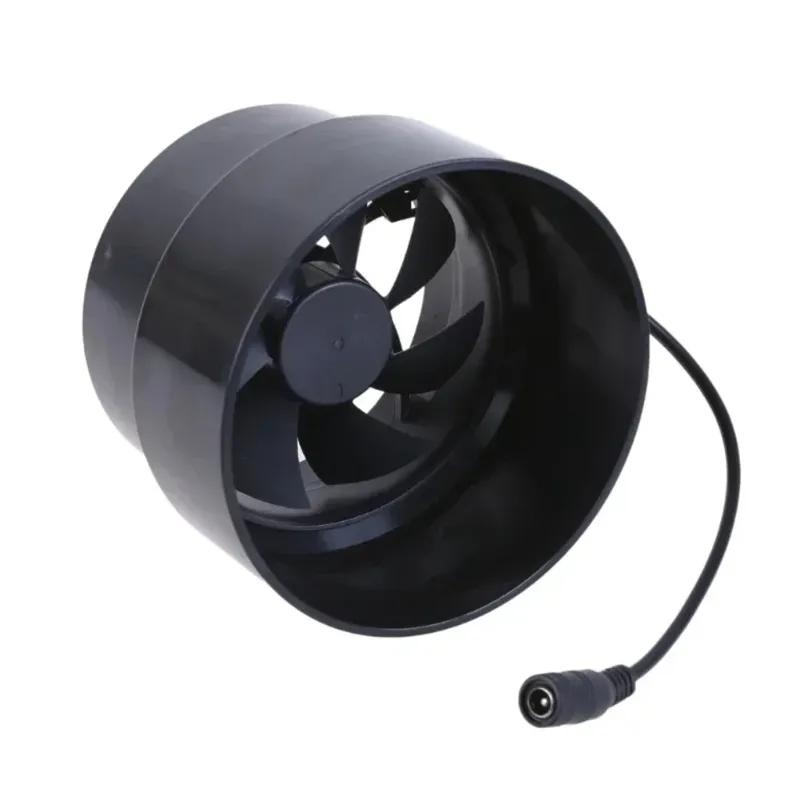 Leistungsstarker Rohrventilator 12V Lüftungs-Abluftventilator 100mm-110mm Für Zuhause Außenbereich Betrieben Durch 12V Solarpanel/Netzteil