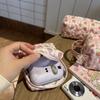 Durable Large Capacity Makeup Bag Polyester Strawberry Pattern Pencil Case with Zipper Camera Bag Toiletry Storage