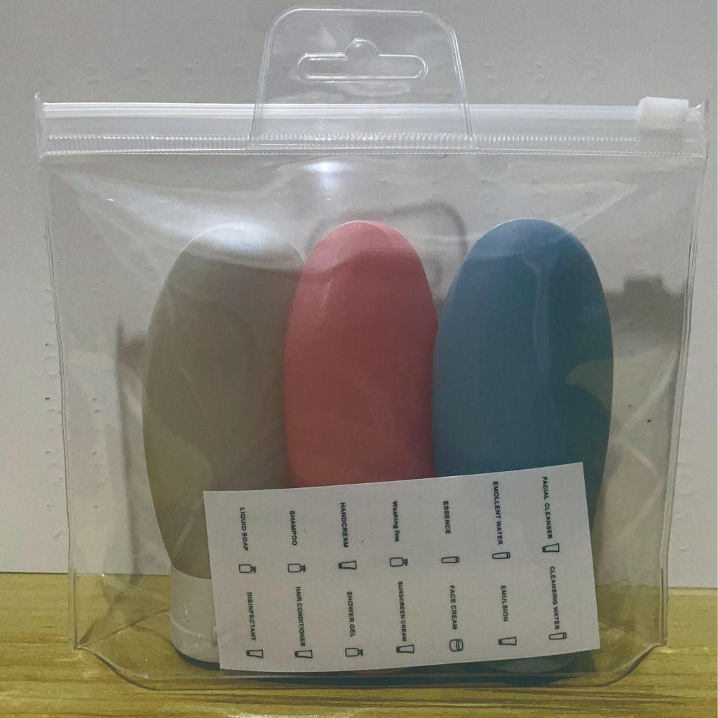Portable Travel Dispenser Set: Shampoo, Shower Gel, Lotion Squeeze Bottles