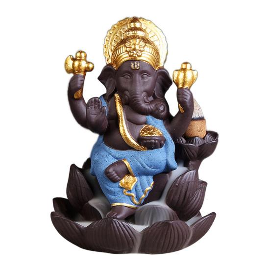 Lord Ganesha Indien Elefantengott Rückfluss Räuchergefäß Weihrauchbrenner Halter Geschenk Deko