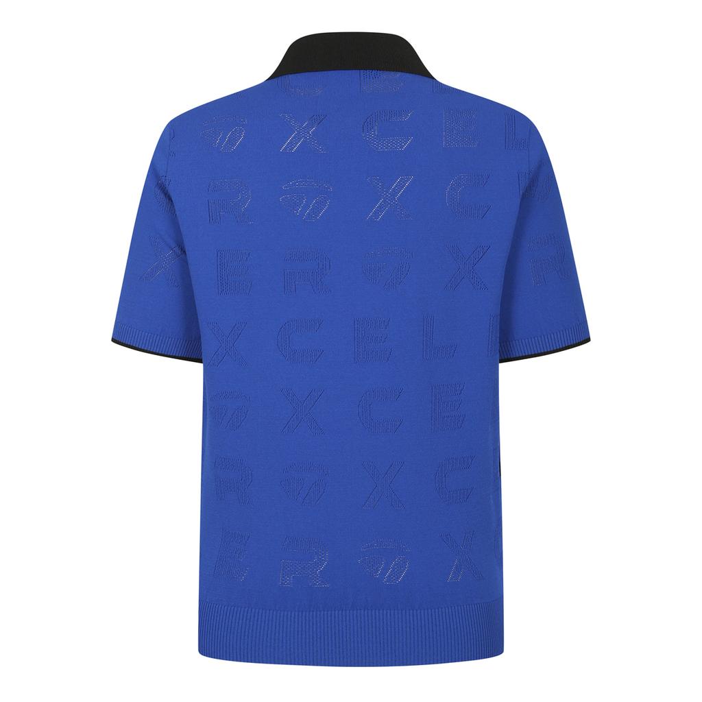 TAYLORMADE APPAREL 26Ss Women'S All-Over Lettering Collar Short Sleeve Knit T8031S66122-907
