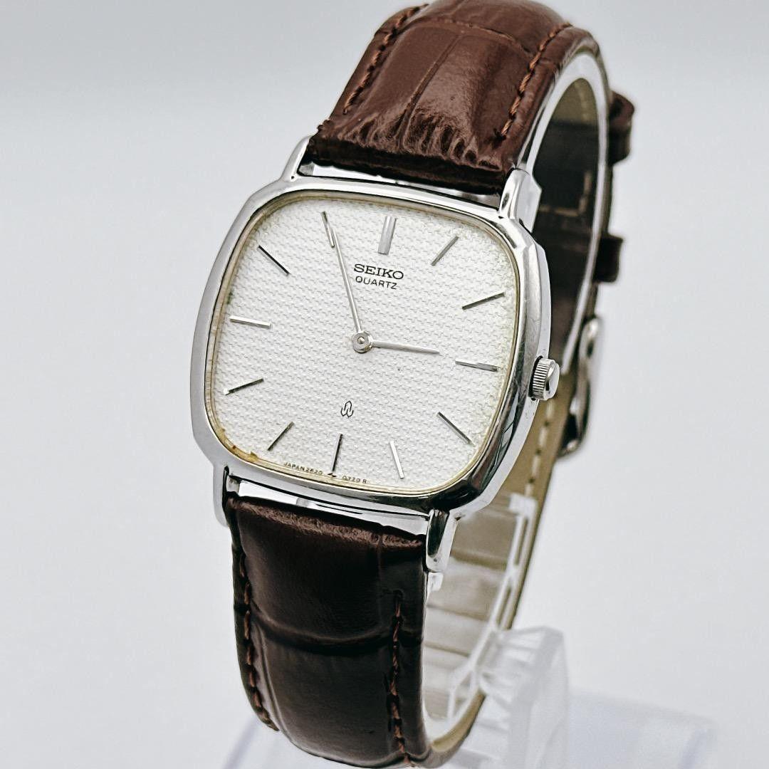 Used [Operation/Battery/Belt Replacement] SEIKO Men s Watch Square Silver