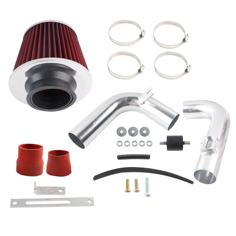 For Chevrolet Cold Air Intake Kit Red Filter Silver Pipe  For 11-15 Chevy Cruze 1.4L DOHC Turbo Engine