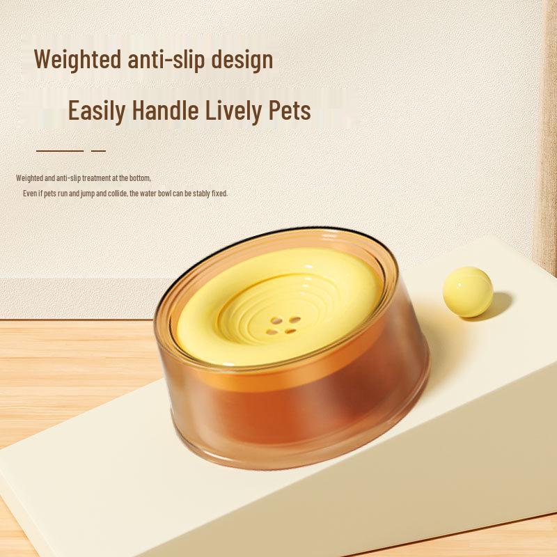 Anti-Splash Pet Water Bowl: No-Wet Mouth, Large Capacity, Anti-Tip, Detachable & Easy To Clean