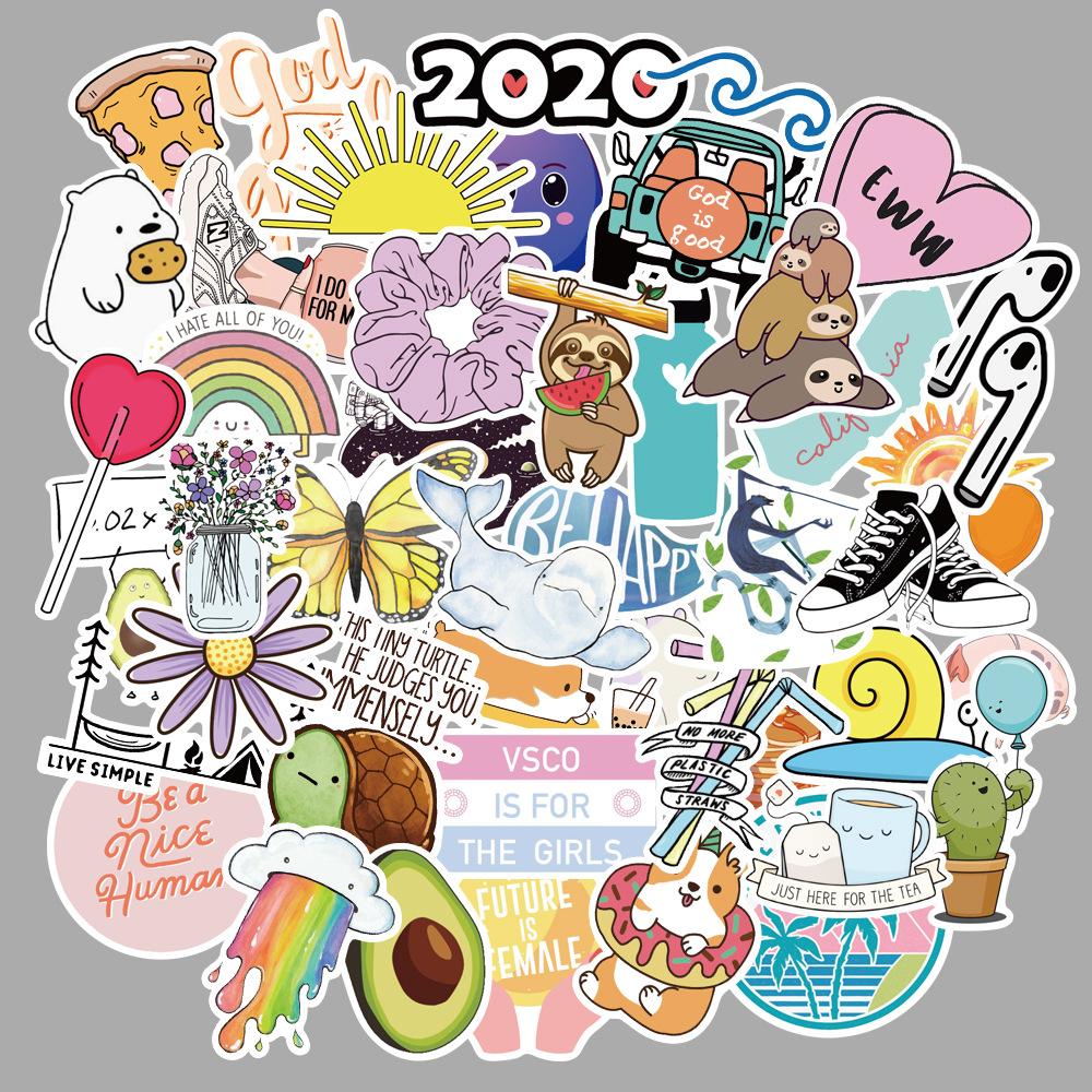75 New Small Fresh Graffiti Stickers Suitcase Laptop Waterproof Stickers