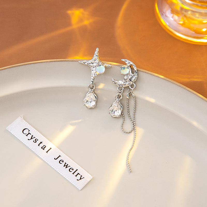 

Высококачественные асимметричные серьги со звездами и луной - Sweet Love Design для женщин