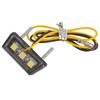 2Pcs White 3LED Motorcycle Motorbikes License Plate Light Mini Rear Tail Number Tag Lamp