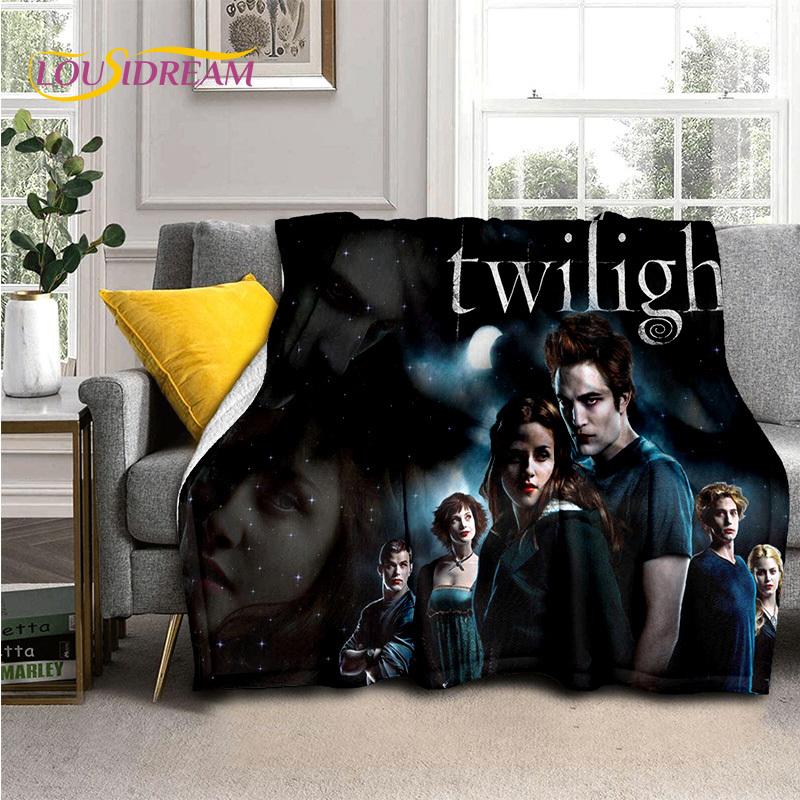 Twilight Saga Series Edward Bella Movie Soft Blanket,Soft Throw Blanket for Home Bedroom Bed Sofa Picnic Travel Cover Child Gift