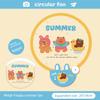 Summer Trendy Foldable Fan with Light, Portable and Cute Cartoon Design, Suitable for Students, Small Round Fan in Hong Kong Style