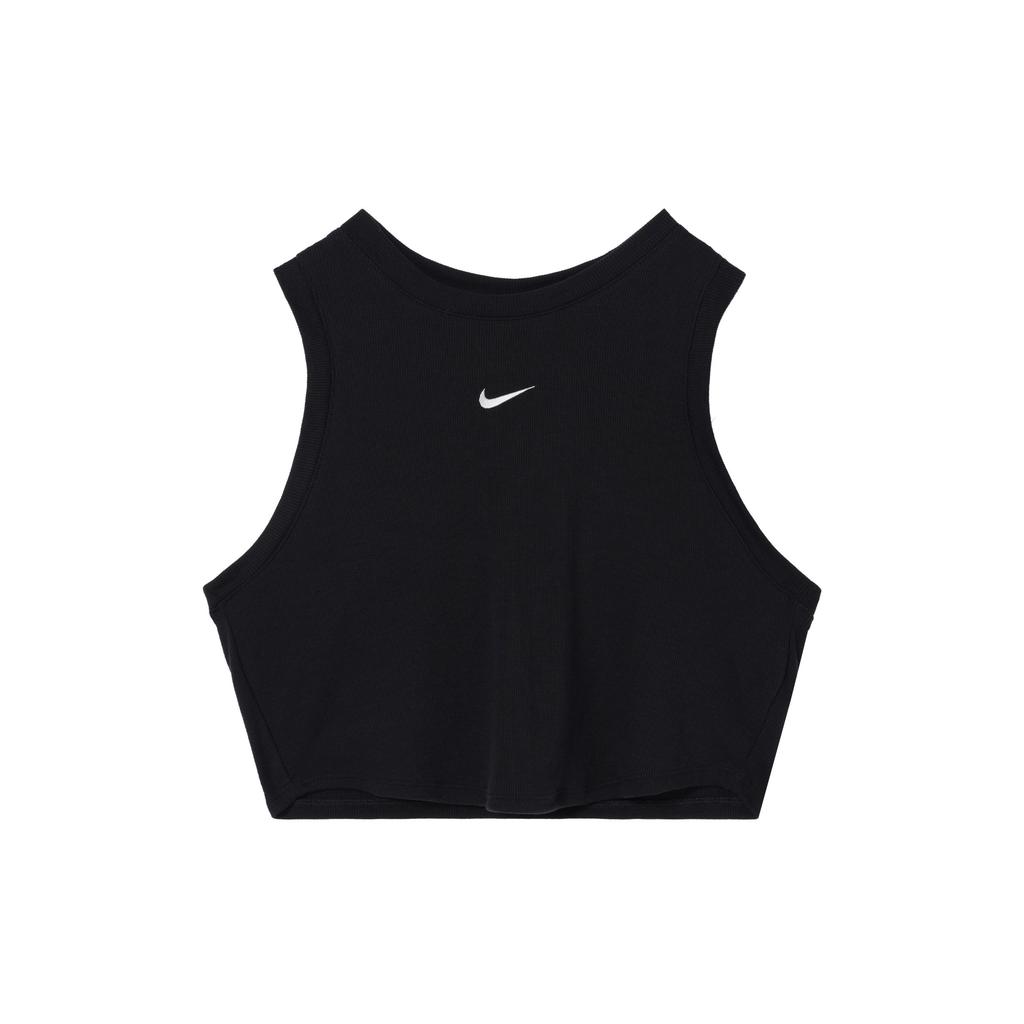 Nike Sportswear Essentials Ribbed Crop Tank Top Women Tops Black FB8280-010