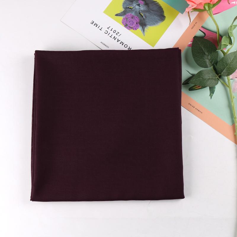 110*110cm Square Hijabs Solid Color Scarf Muslim Head Wraps Polyester Scarves Lightweight Headband Autumn Mufflers 1PC Retail