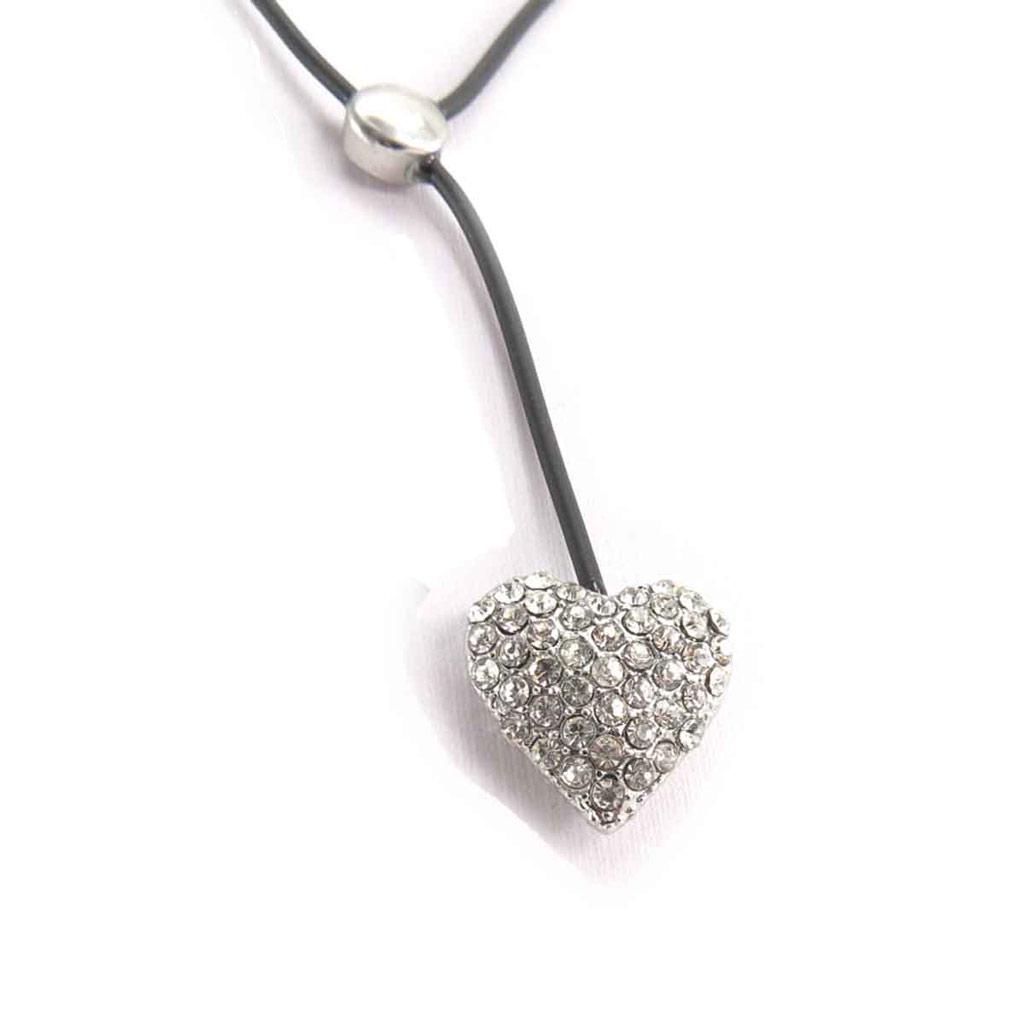 Les Trésors De Lily [J8072] - Designer Necklace 'Love' Black Silver