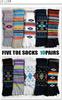 Native Design [box408] Men's Five-Toe Socks, 10-Pair Set,