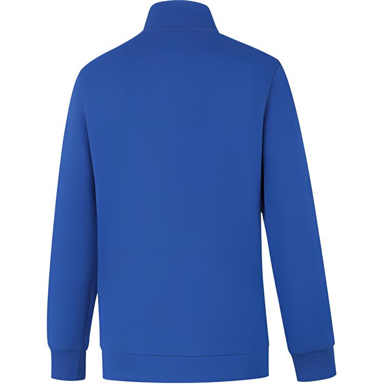 Li-Ning Solid Color Logo Stand Collar Cardigan Sweatshirt Women Sweatshirt Blue AWDUA76-4