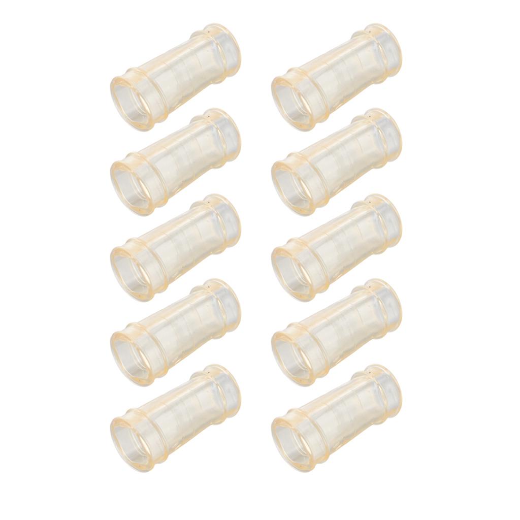 10pcs Plastic Chicken Farm Livestock Poultry Feeding Drinking Water Pipe Adapter ConnectorWhite