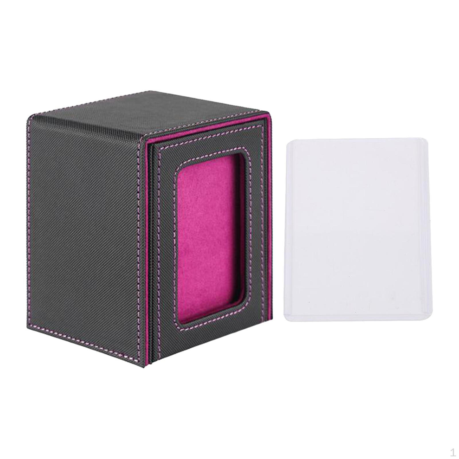 

Чехол для сбора колоды карточек, портативный защитный дисплей для футбольных карточек премиум-класса Purple Lining