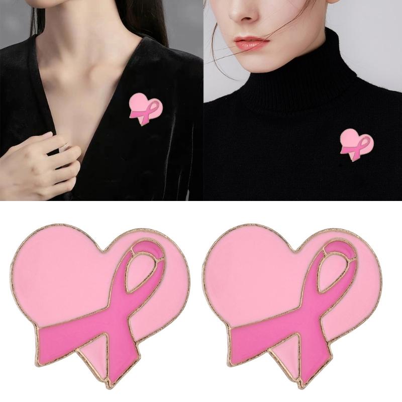 10Pcs Cancer Awareness Ribbon Pin Awareness Brooch Decorative Metal Lapel Pins For Clothing Bag Hat Costume Decoration