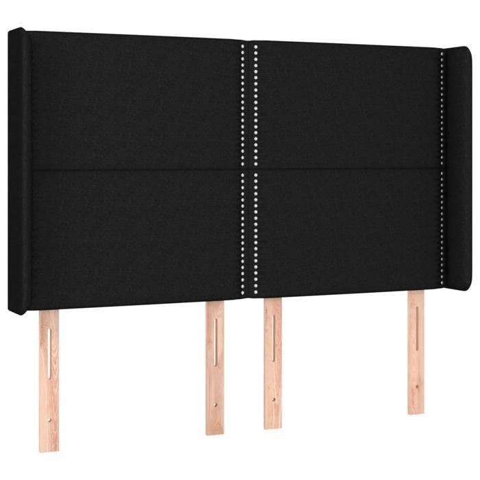 VidaXL LED Headboard Bedroom Furniture Double Bed Accessory Head of Bed Frame Interior Black 3123908
